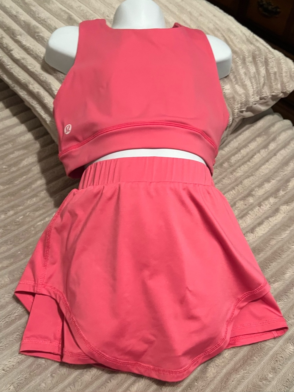 Kids Lululemon Athletica Coral Pink Athletic skort set